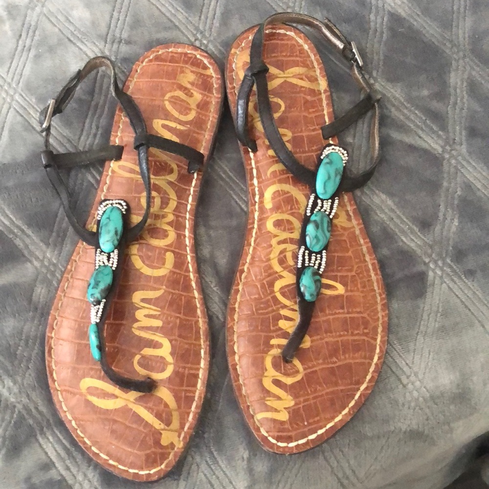 Sam Edelman Thong Sandals-  Faux turquoise Sz. 10